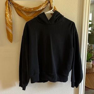 Cozy black crop hoodie